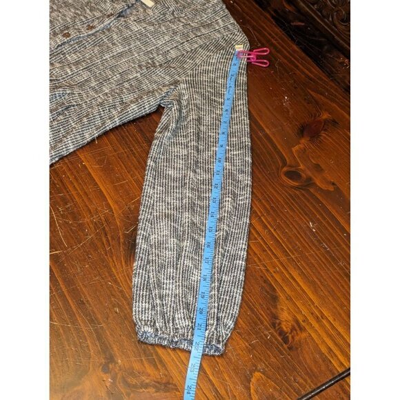 Wonderly lightweight black and white marled sweater, women size Large - Picture 6 of 8